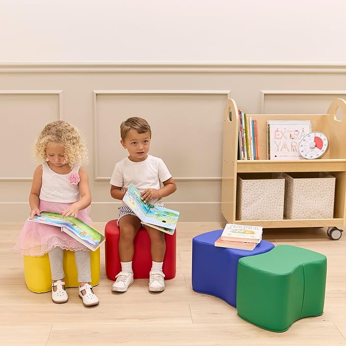 Back2School Express Butterfly Stool Set, Flexible Seating, Assorted, 4-Piece