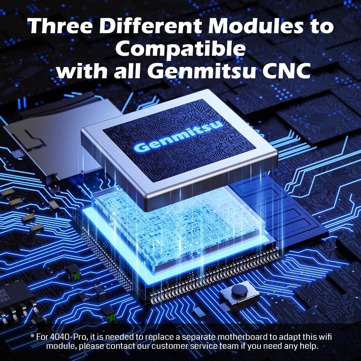 Genmitsu CNC Router Machine PROVerXL 4030 V2 + GGW-U232 Wireless Wi-Fi Module Kit, App G-Code Sending