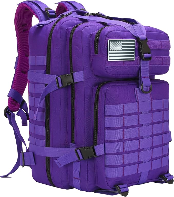 SEYATULLH 45L Military Tactical Backpack for Men & Women Bug Out Bag Assault pack Molle Daypack Hiking Trekking Rucksack(4...