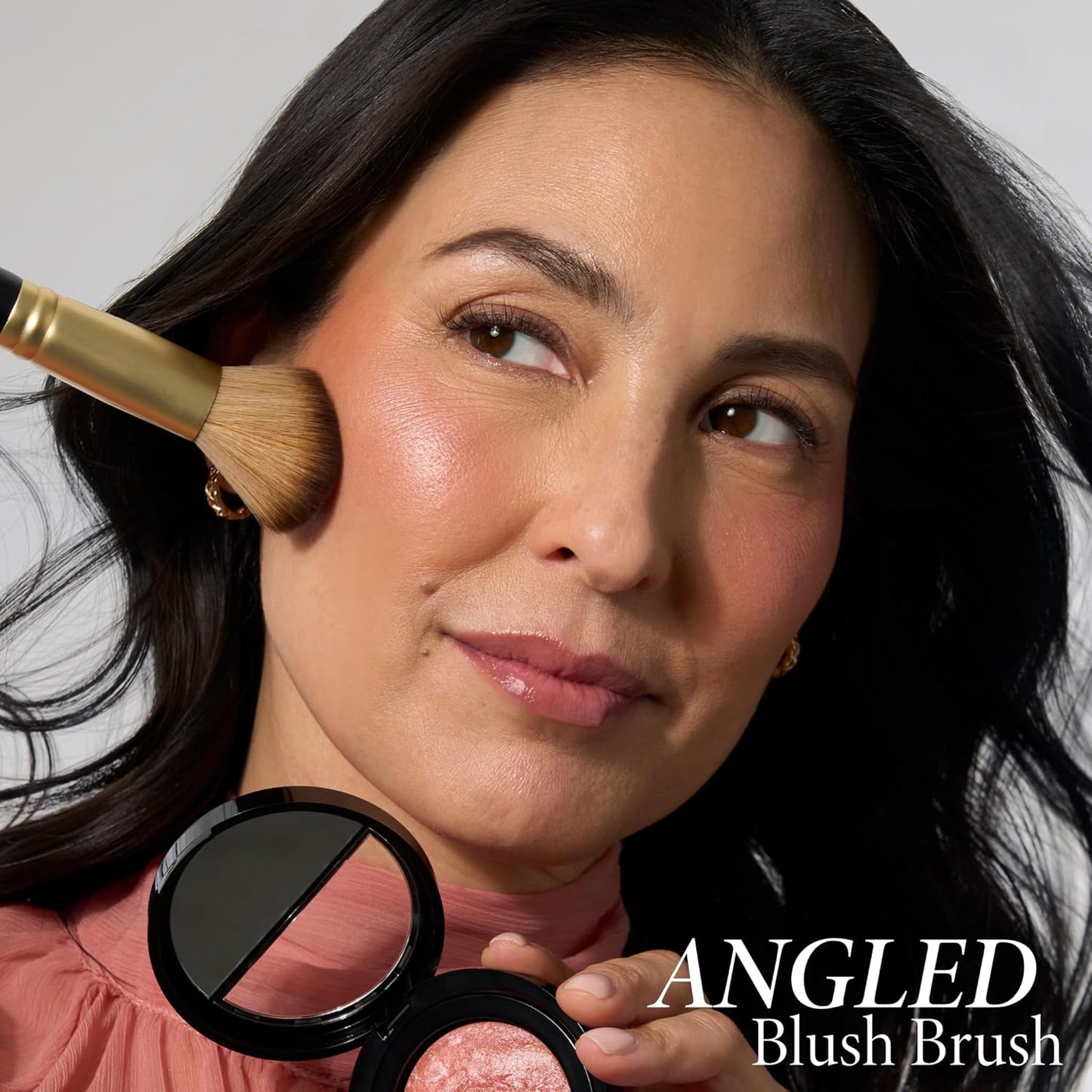 LAURA GELLER NEW YORK Baked Blush-n-Brighten Marbleized Blush - Apricot Berry & Angled Brush 2pc Set