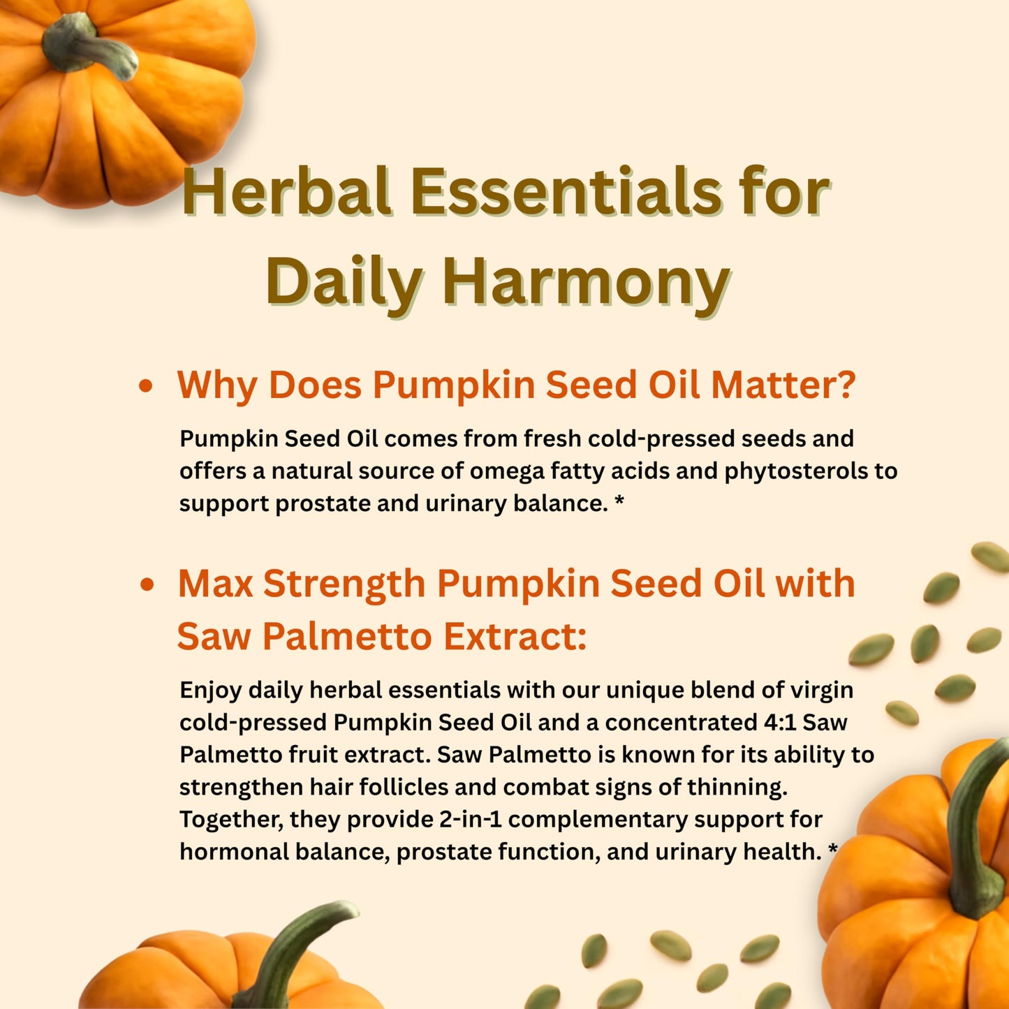 Micro Ingredients Pumpkin Seed Oil with Saw Palmetto 300 Softgels | Cold Pressed, Pure Virgin Oil, Essential Fatty Acids & Phytosterols | Non-GMO