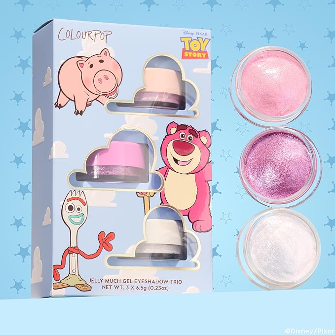ColourPop x Toy Story Jelly Much Eyeshadow Palette Trio - Limited Edition Ultra-Pigmented Metallic Gel Eyeshadow Set (3 Count)