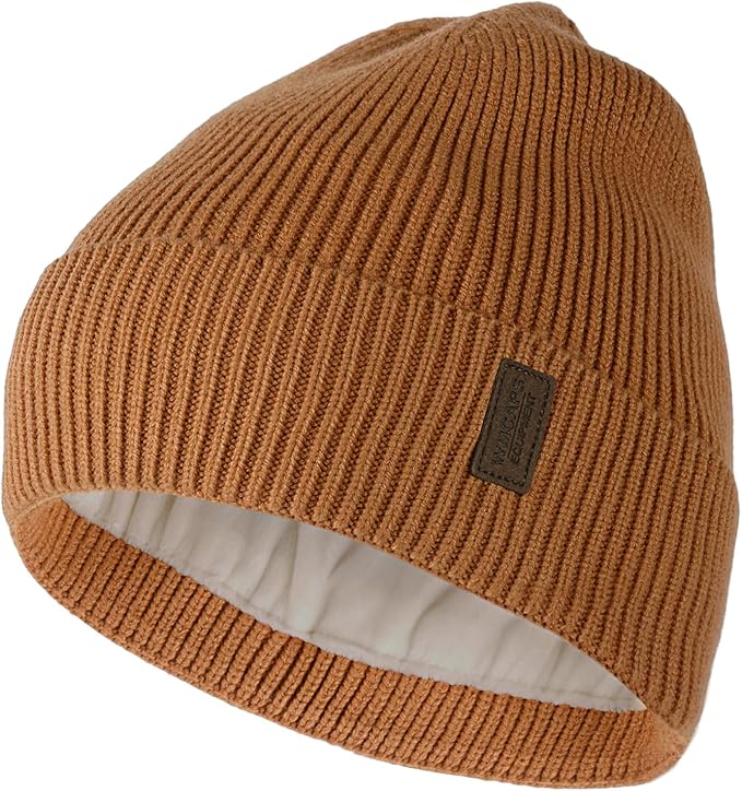 Wmcaps Winter Beanie for Men Women, Fleece Lined Beanie Soft Warm Knit Hat Ski Stocking Cuffed Cap