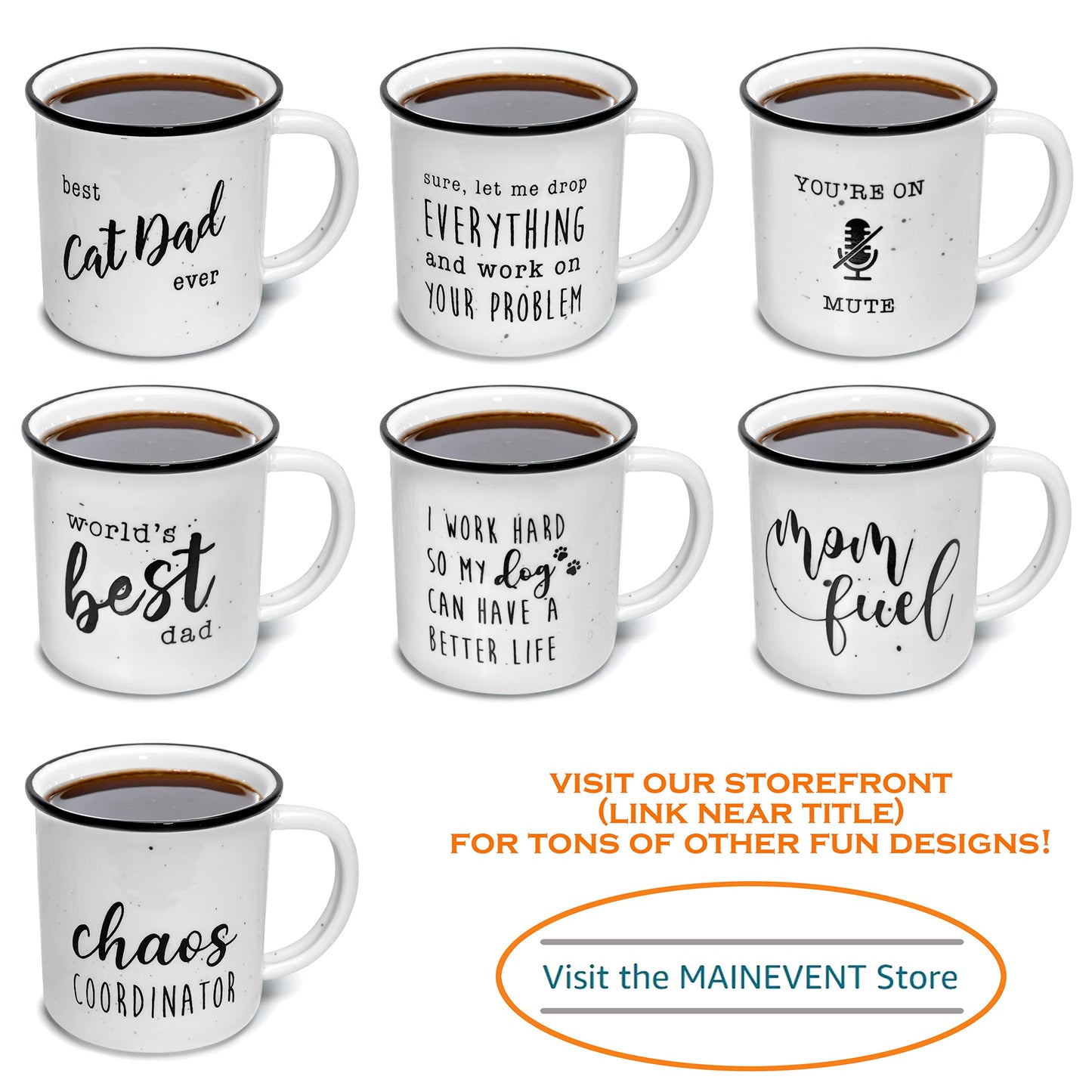 MAINEVENT Wifey Hubby Mugs Set of 2 Coffee Mug 11 Ounce, Husband Wife Gift, His Hers Coffee Cup