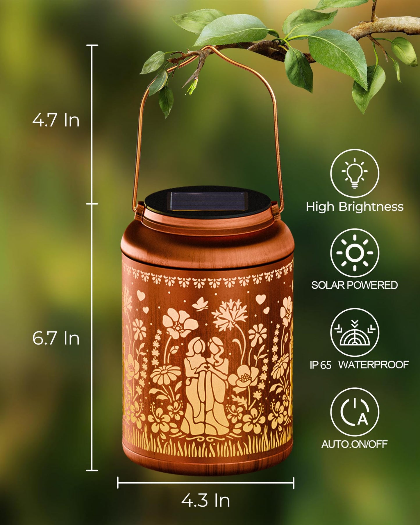 SEGXCFL Solar Lanterns Outdoor Waterproof Sister Gifts from Sister Sister Birthday Gifts ,Best Friend Gifts for Women Friendship Bestie (Sister, 1)