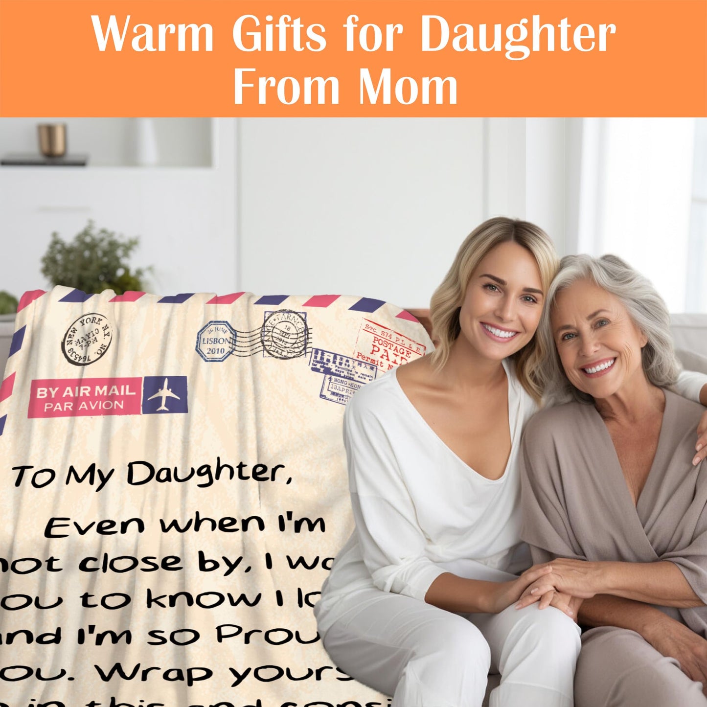 UFOORO Mothers Day Blanket Gifts for Daughter, 55"X70" Special Day to My Daughter Blanket from Mom, Gift from Mom on Valentines Birthday Mothers Day Throw Blanket Gift