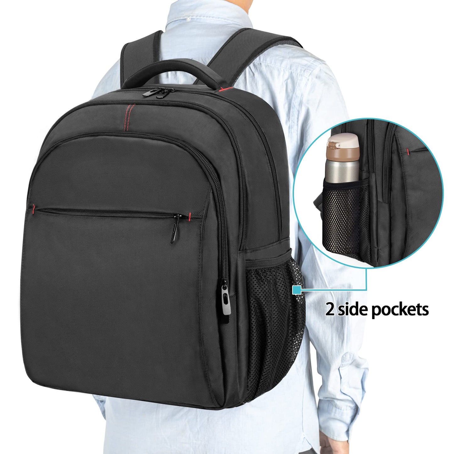 CURMIO CPAP Backpack Compatible with ResMed Air Sense 11, Air Sense 10, Air Sense 9, CPAP Travel Bag with Luggage Strap Compatible with Philips CPAP Machine and Accessories, Black (Patent Design)
