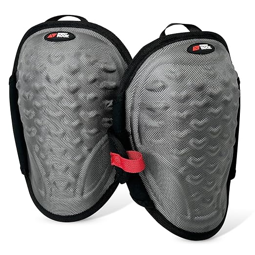 FREEKYROCK Work Knee Pads for Men Construction,Gel Roofing and Flooring Knee Pads for Women with Soft Foam Padding for All Day Comfort, Gardening Kneepads for Work with Anti-Slip 1680D Fabric Cap, Grey