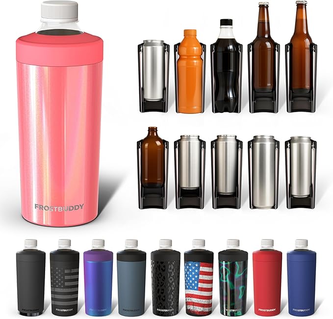 Universal Buddy XL Can Cooler by Frost Buddy - Fits 12-ounce, 16-ounce, 20-ounce, and 24-ounce Cans and Bottles - Keep You...