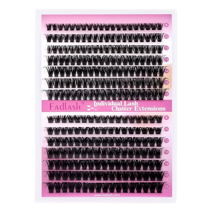 Lash Clusters 60D+80D Fluffy Eyelash Clusters D Curl 8-16mm Individual Lashes Cluster Eyelash Extensions Wispy 280pcs Thick Lash Extension Clusters (60+80D-0.07-D, 8-16mm)