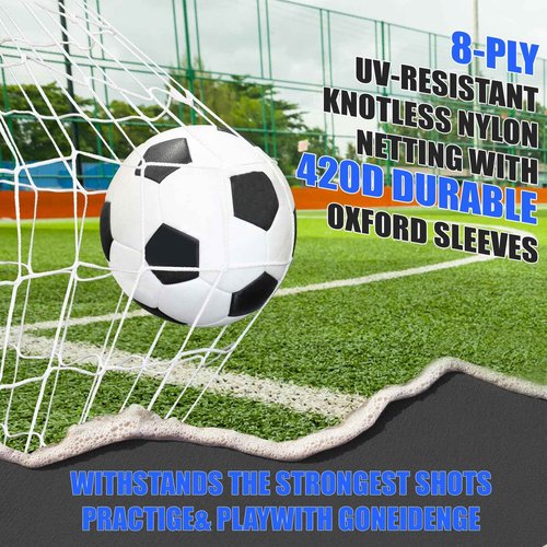 Soccer Goal,Soccer Net,Soccer Goals for Backyard,with Bow Frame,Collapsible Metal Base and Agility Ladder