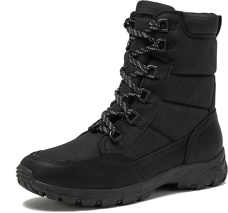 Lands' End Expedition Insulated Winter Boots for Men, Lace Up or Slip On Waterproof Mens Snow Boots, Medium or Wide Width ...