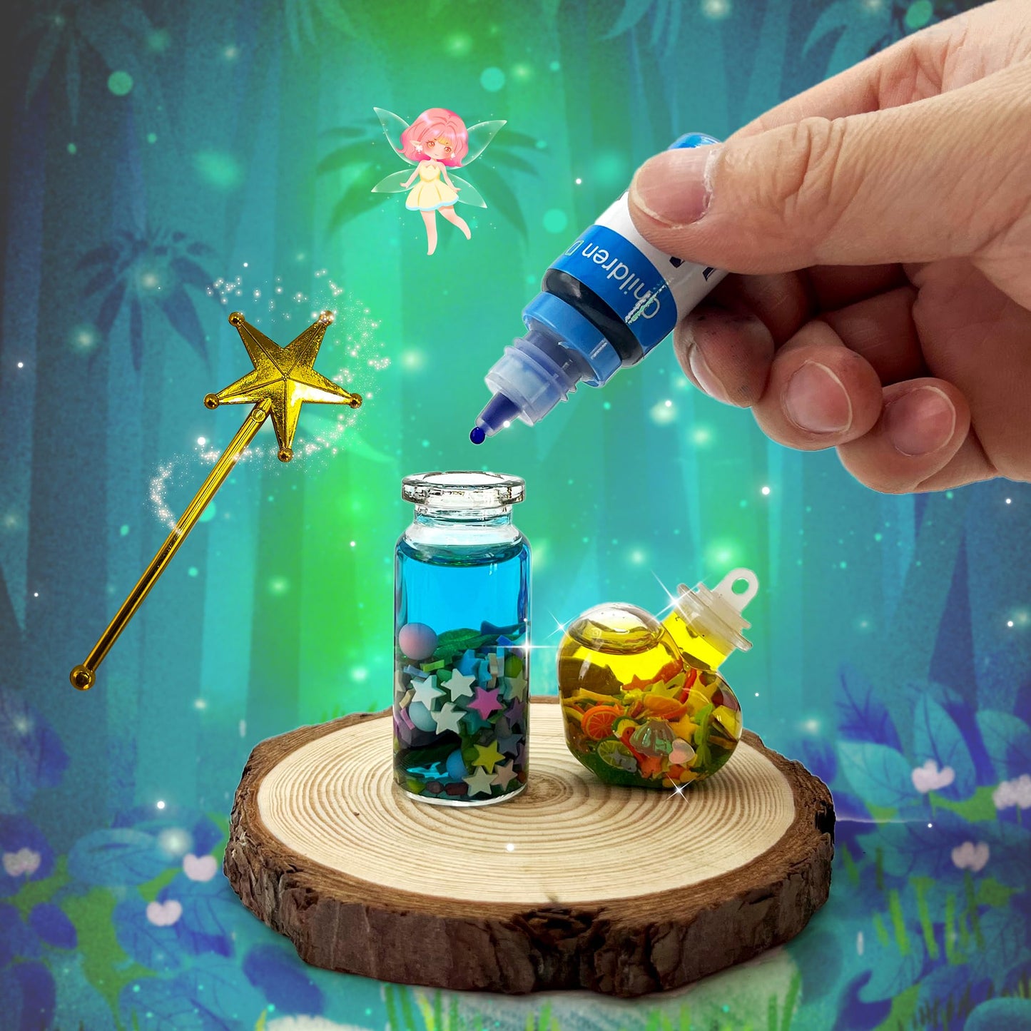 AWZNG Fairy Potion Kits for Kids,22pcs Fairy Magic Kids Mixies Potion Bottles,Creativity Art Toy for Girls, Fun Birthday Gift Toys for Girl 6 7 8 9 10