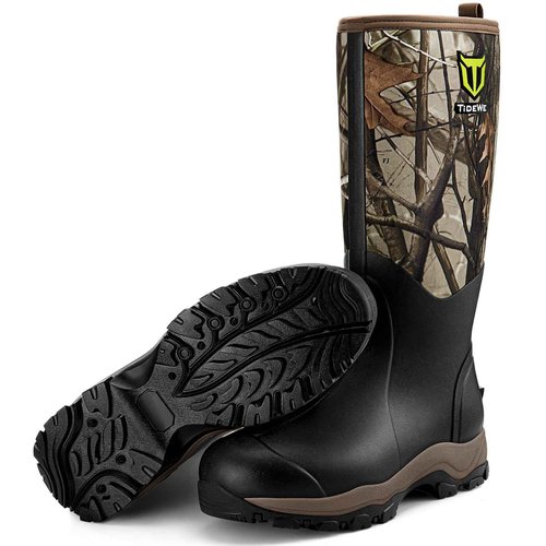 TIDEWE Hunting Boot for Men, Insulated Waterproof Sturdy 16" Men's Hunting Boot, 6mm Neoprene and Rubber Outdoor Boot Next Camo G2 US Size 10