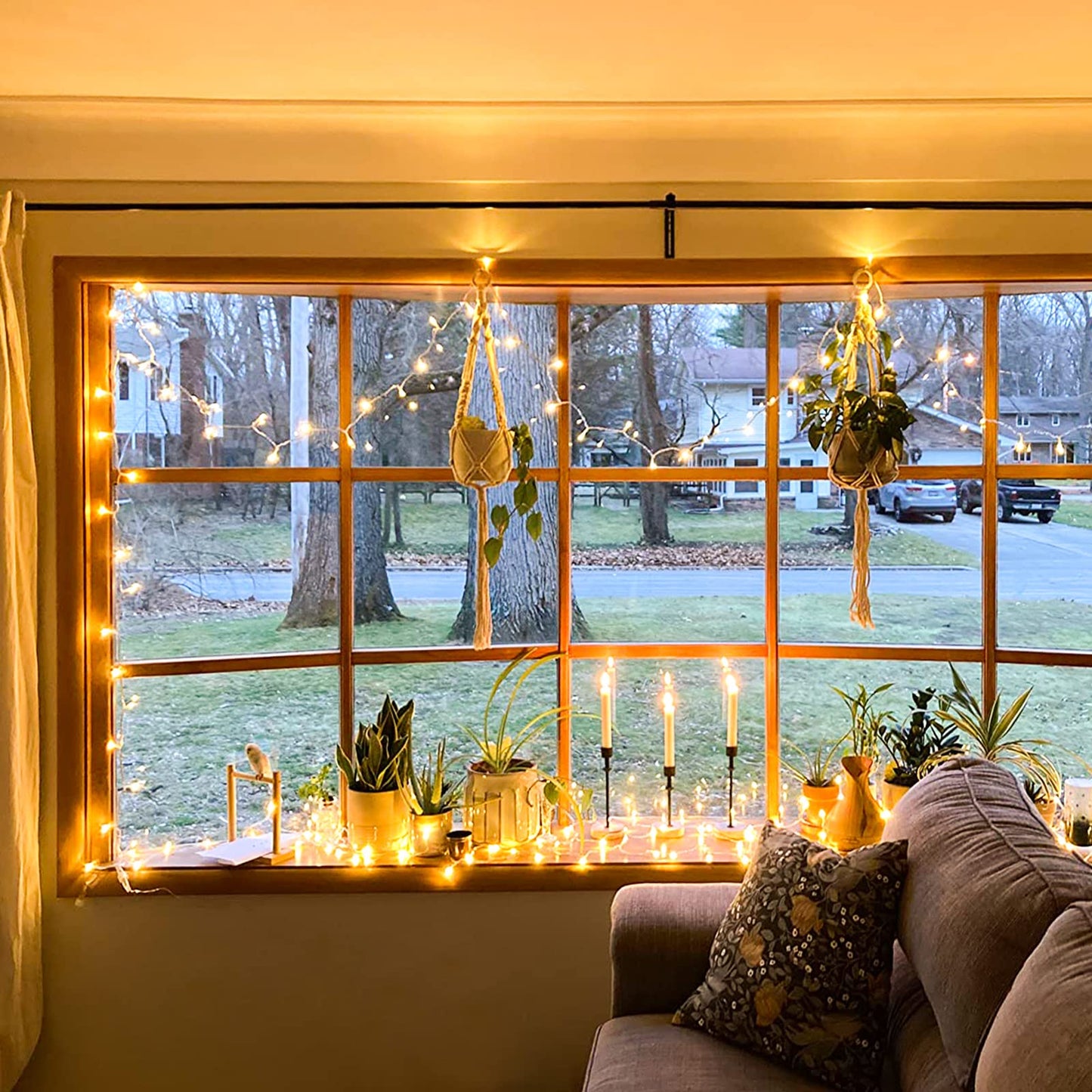 JMEXSUSS 400 LED String Lights Indoor Outdoor Waterproof, 132 ft Warm White Christmas Lights Plug in with Remote, 8 Modes Led String Lights for Outside Patio Holiday Party Bedroom Classroom Decor