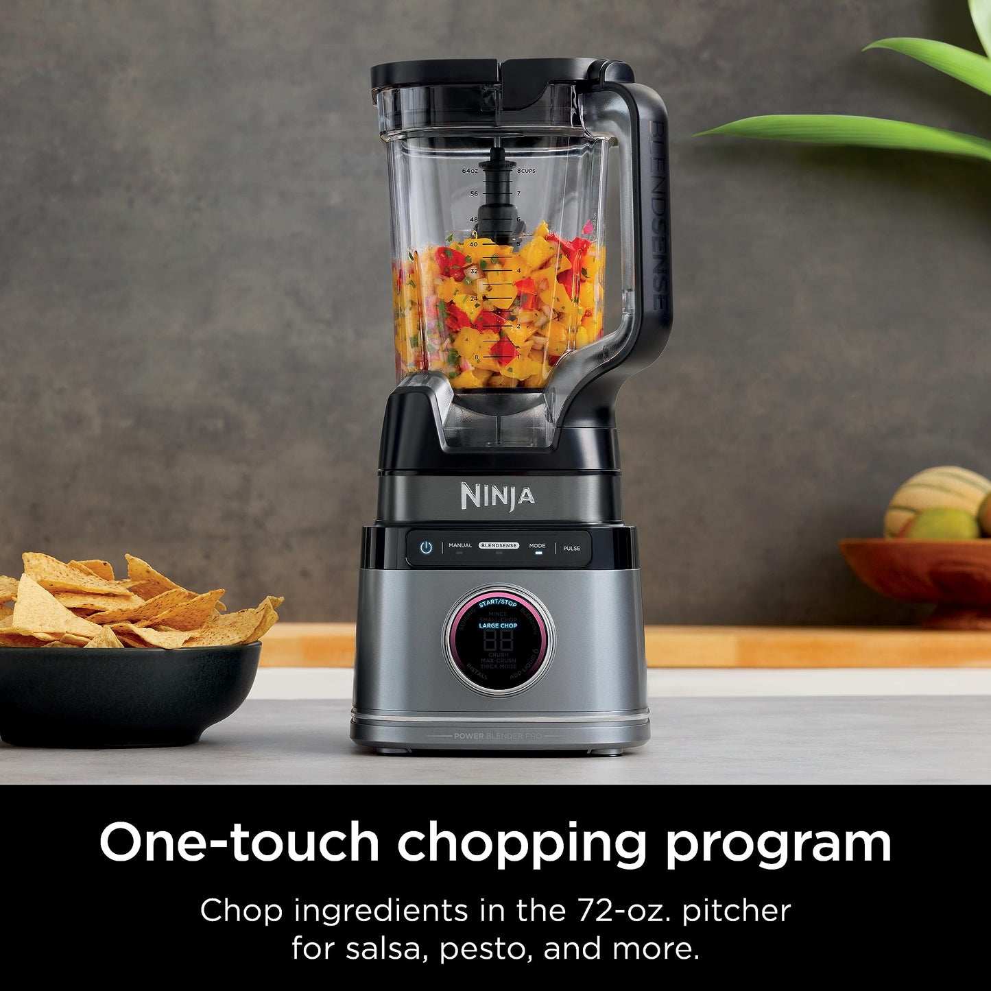 Ninja Full Size Blender I All-in-One | Best for Smoothies, Frozen Drinks, Shakes, Veggie Chopper & More | BlendSense Technology I 72 oz. Pitcher | 1800 Peak Watt | Silver | TB201