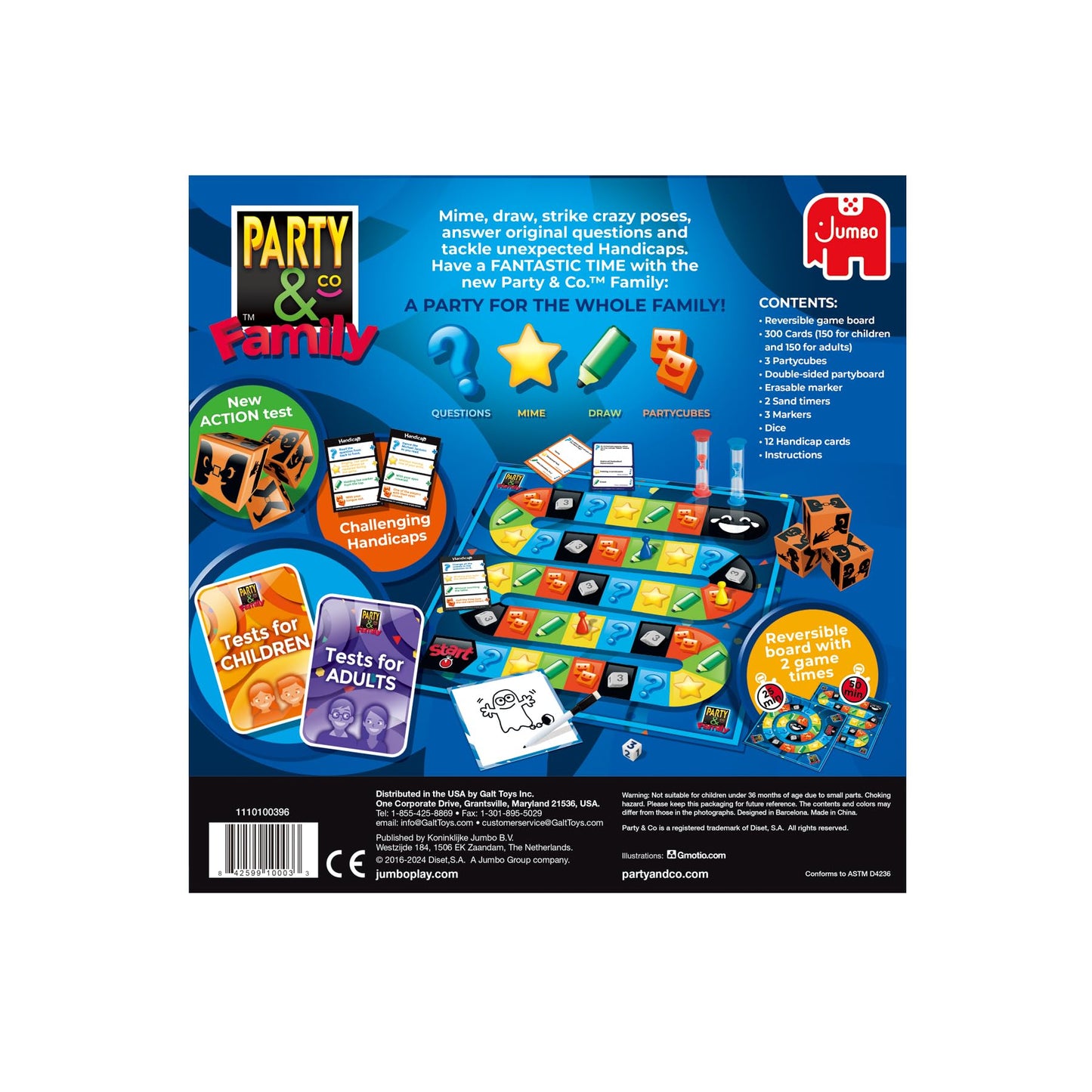 Jumbo Party & Co. Family Board Game - Fun Multi-Challenge Game for 8+ Years, Multiplayer Family Entertainment.
