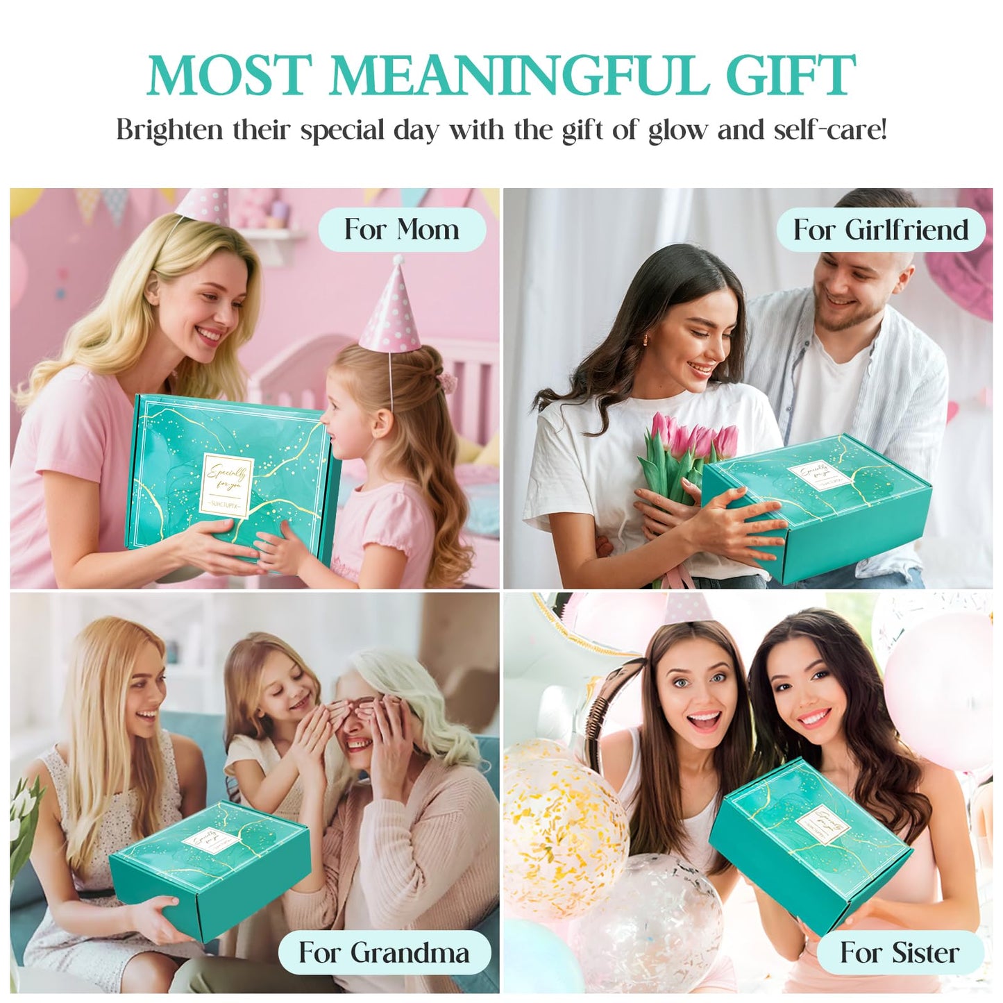 Birthday Gifts for Women, Self Care Gifts Christmas Box Get Well Soon Basket, Ocean Relaxing Spa Gifts Care Package w/ Flannel Blanket, Unique Mothers Day Gift Idea for Mom Her Friend Sister