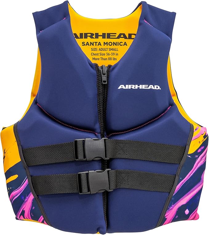 Airhead Santa Monica Life Vest Multiple Sizes - Swim Vests for Adults, Children & Youth - Kwik Dry Neolite Fabric - USCG A...