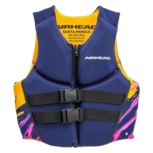 Airhead Santa Monica Life Vest Adult Small Size Navy L70, Fits Chest 37.5-40 inch