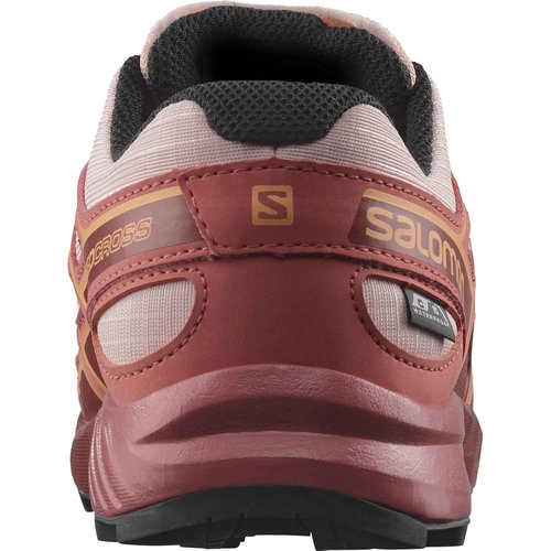 Salomon Junior’s Speedcross Climasalomon Waterproof Trail Shoes - English Rose/Cow Hide/Cantaloupe - 6