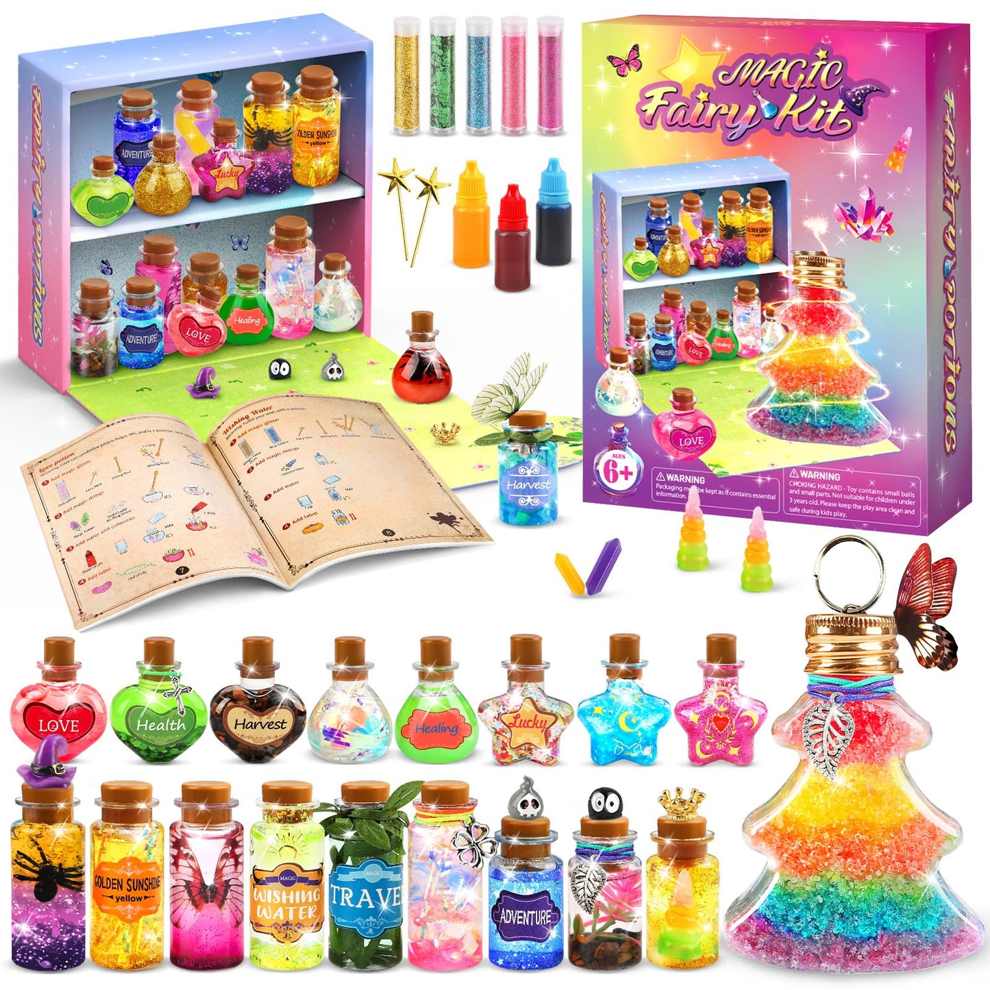 Potion Magic Kit for Kids, Creative Magic Fairy Arts and Crafts Kit Birthday Gifts Toys for Girls 6 7 8 9 10 11 12+ Year Old Boys Decorations Family Activities Party Favors