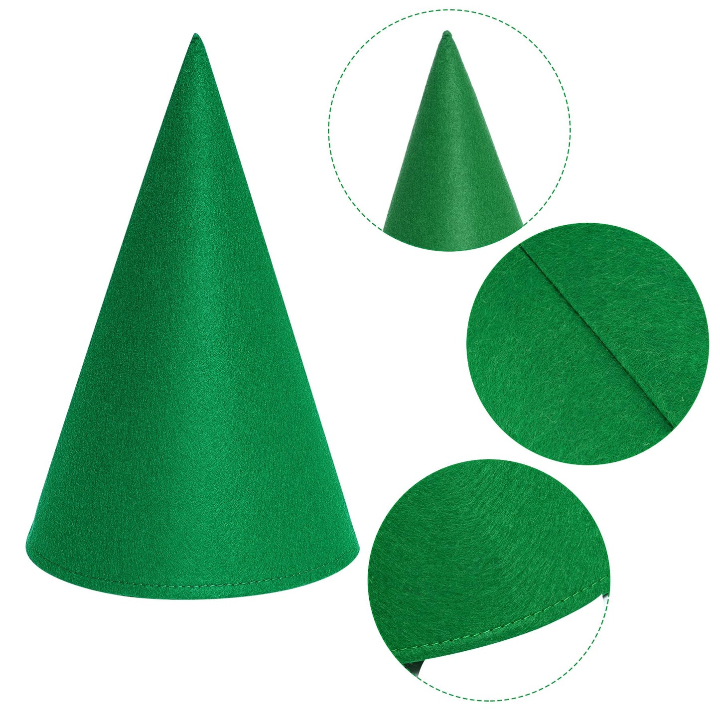 Bantoye 7 Packs Halloween Gnome Hats Felt Dwarf Hats for Unisex Adults Halloween Christmas Party Costume Supplies, Multicolor 1