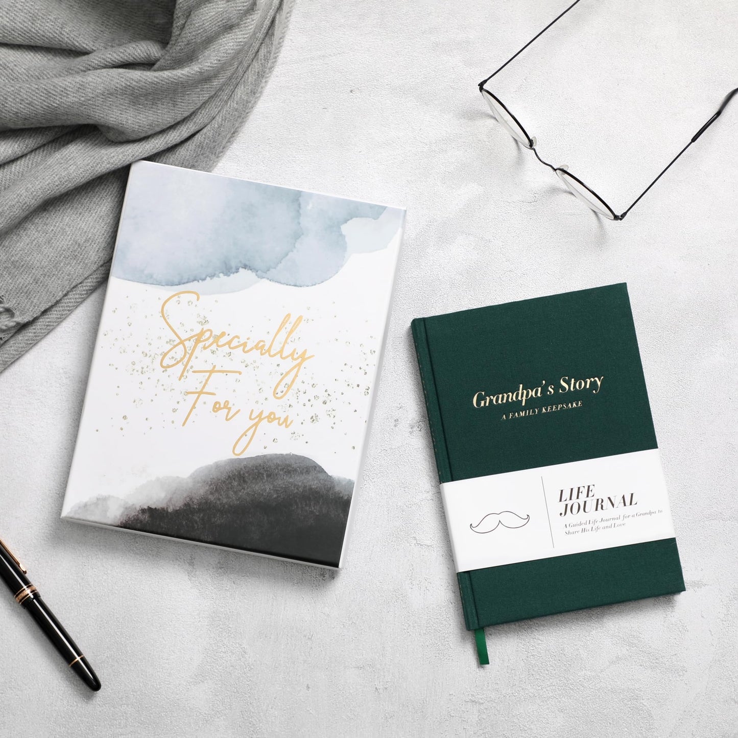 Grandpa Book, Grandpa's Life Story Journal, Meaningful Keepsake Gifts for Grandfather for Father's Day, Birthday, Grandparents Day and Christmas, Book To Fill Out Includes Hundreds of Prompt Questions