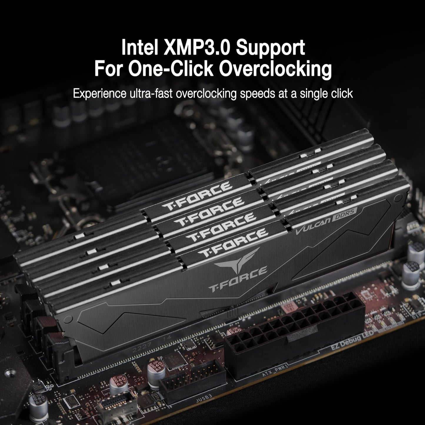 Teamgroup T-Force Vulcan Ddr5 32Gb (2X16Gb) 6000Mhz (Pc5-48000) Cl38 Desktop Memory Module Ram (Black) For Chipset 600 700 Serie