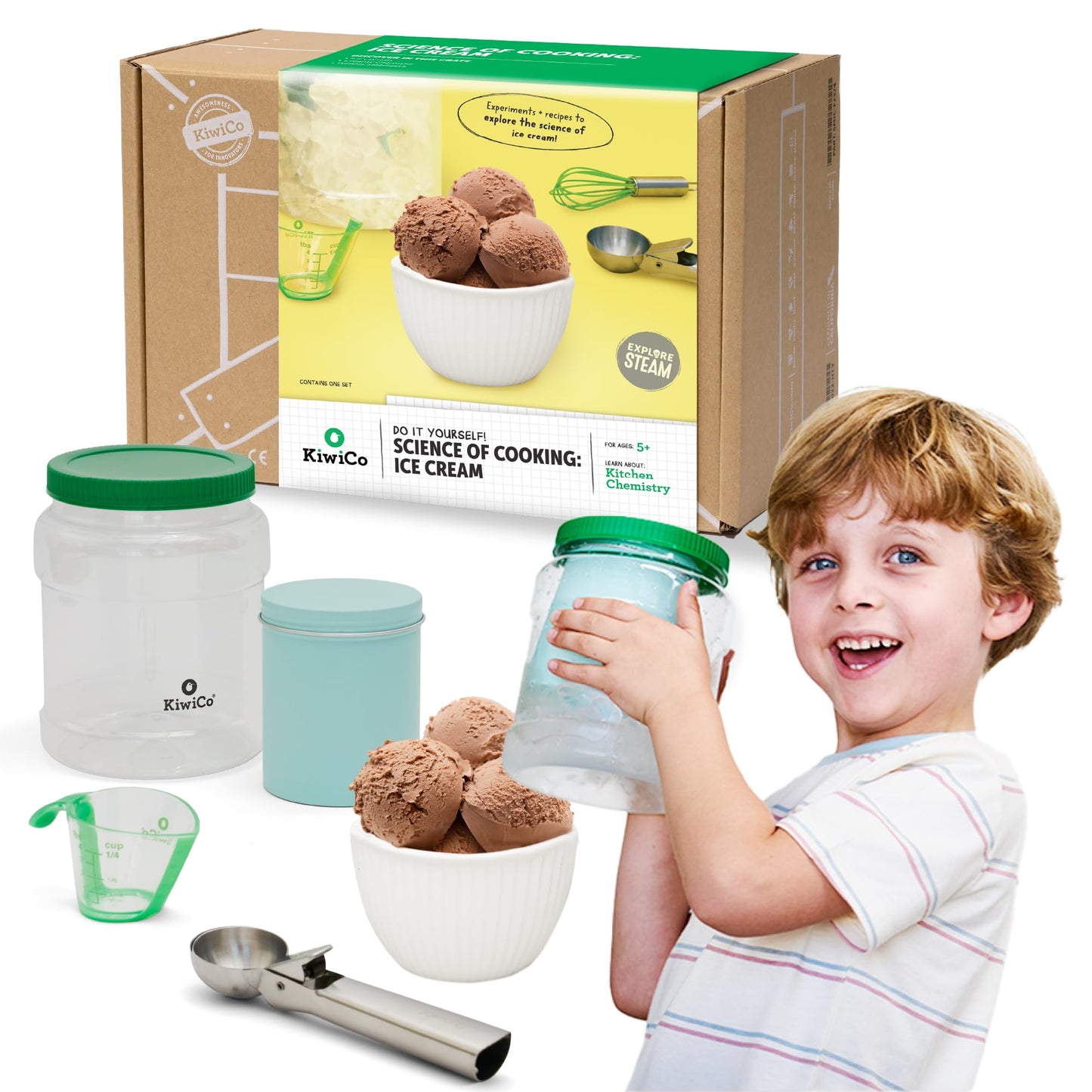 KiwiCo - Science of Cooking: Ice Cream, Learning Cooking Through Chemistry Project, Ages 5+