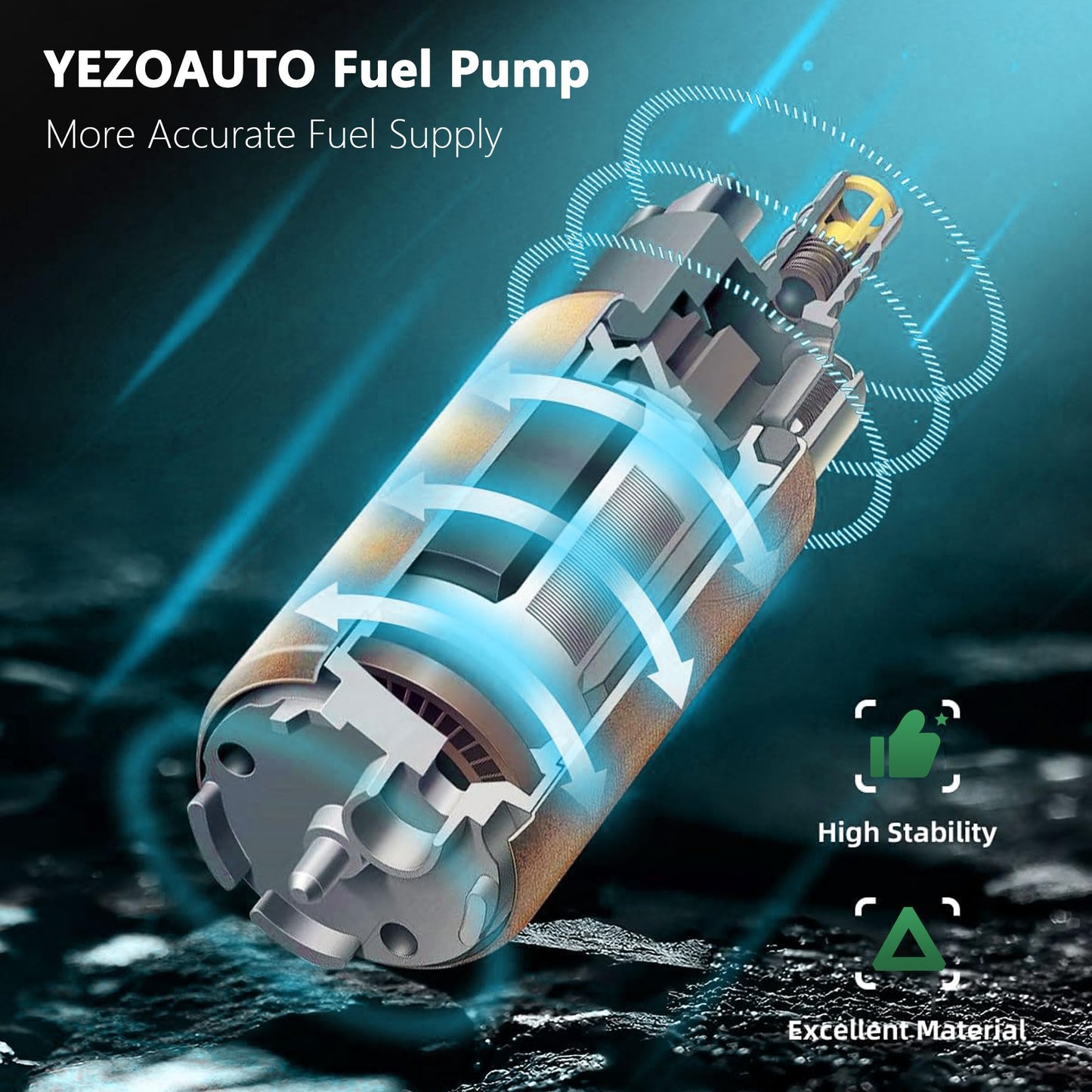 Yezoauto Dual High and Low Lift Pressure Fuel Pump for Mercury Mercruiser 305 350 377 496 5.0L 5.7L 6.2L 8.1L Engines 1984-2020 Replaces 866170A01 866169T01