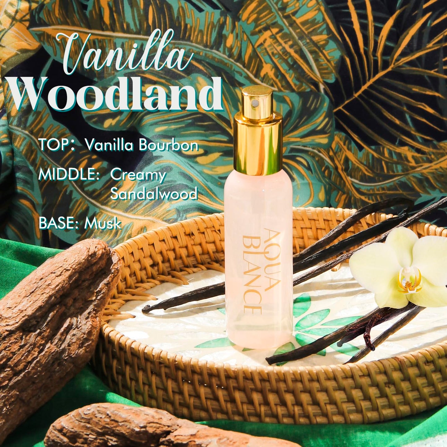 AQUA BLANCE Body Spray Set for Women, Each 60ml/2.1 FlOz, Travel Size Womens Fragrance Body Spray, Three Scents - Vanilla Woodland, Lavender, Jasmine Raspberry