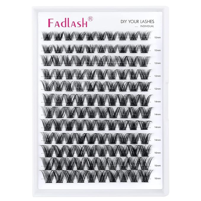 Lash Clusters 10-16mm 120pcs Individual Lashes Cluster Mixed Tray D Curl Lash Clusters DIY Eyelash Extensions Individual Cluster Lashes DIY Lash Extension Kit Home (F10-0.07D, 10-16mm)