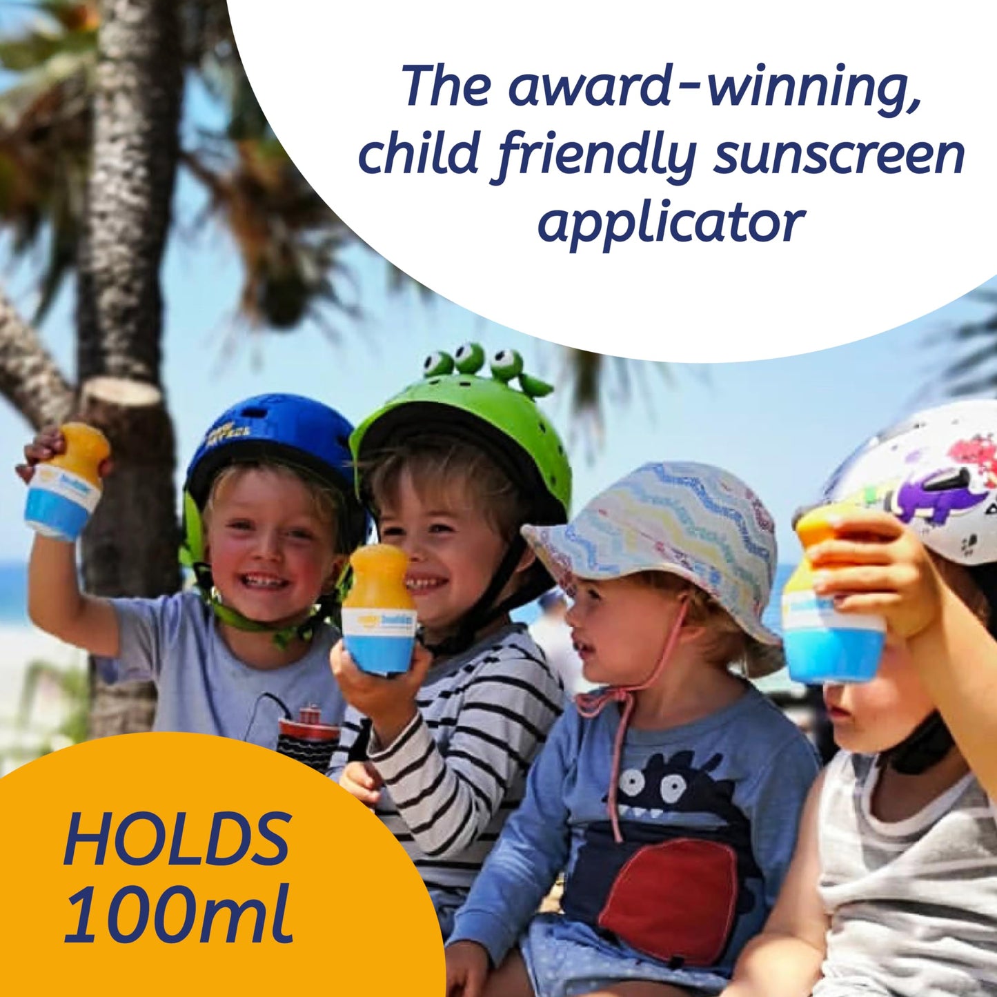 Solar Buddies Sunscreen Applicator - Green Pack of 2 - BPA-Free Refillable Roll on Sponge Sunscreen, Suncream & Lotion Applicato