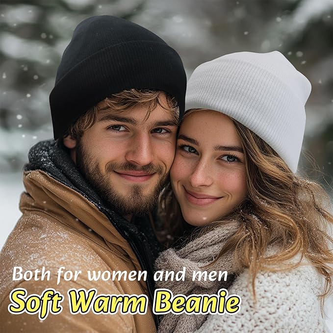 NPQQUAN Unisex Beanie Hats for Men Women Winter Knit Beanies