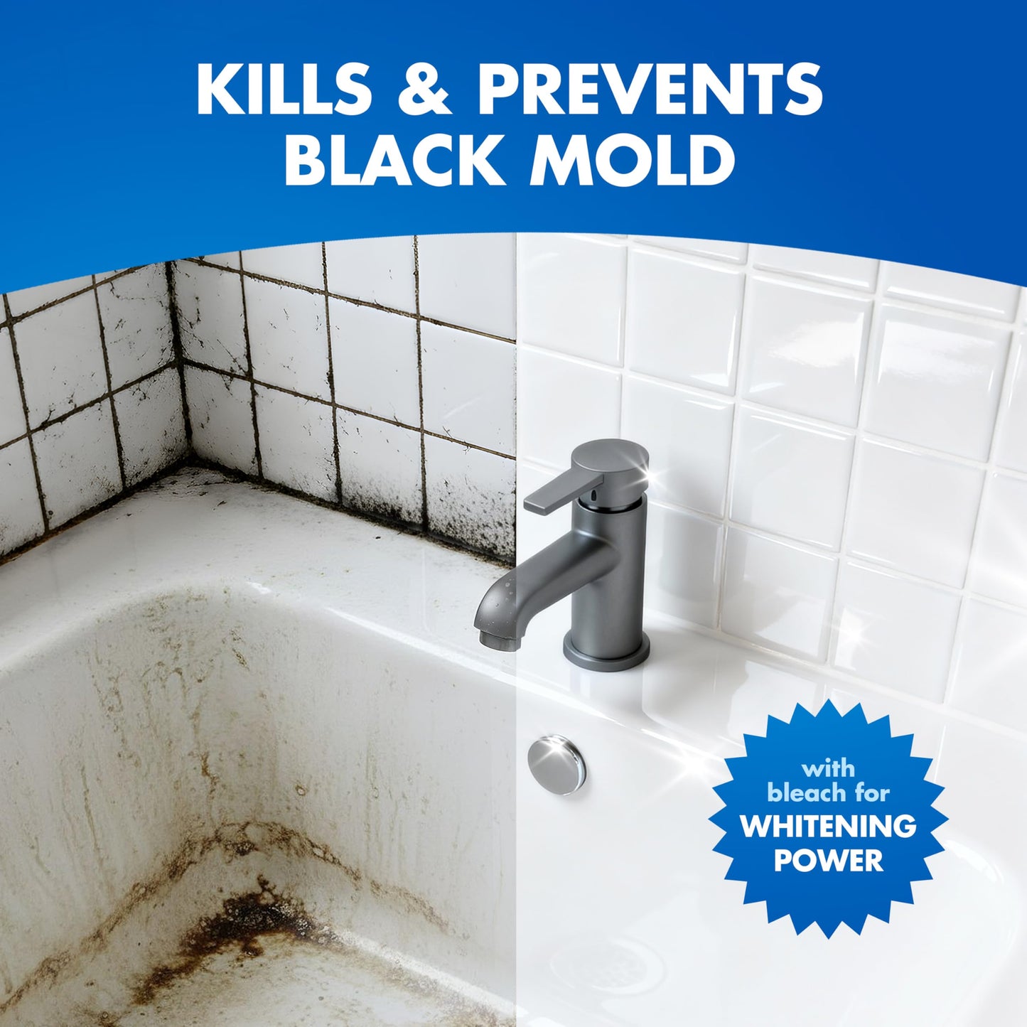 Lysol Mold & Mildew Remover Spray, Bathroom & Shower Cleaner, Disinfectant Spray, Stain Remover with Bleach, Tough on Black Mold, Multipurpose Cleaner for Home and Kitchen, 32oz