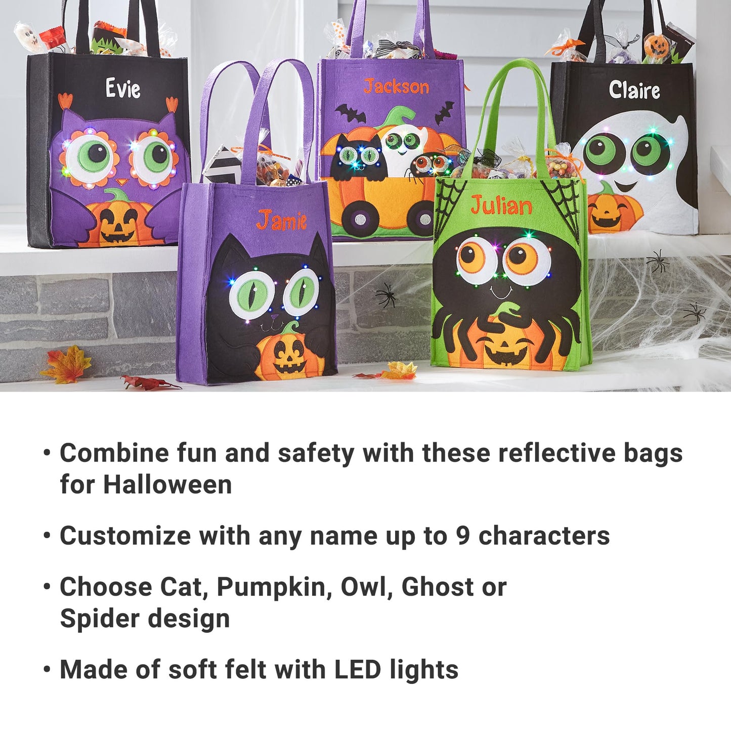 Let's Make Memories Personalized Light-Up Halloween Trick-or-Treat Bag - Pumpkin