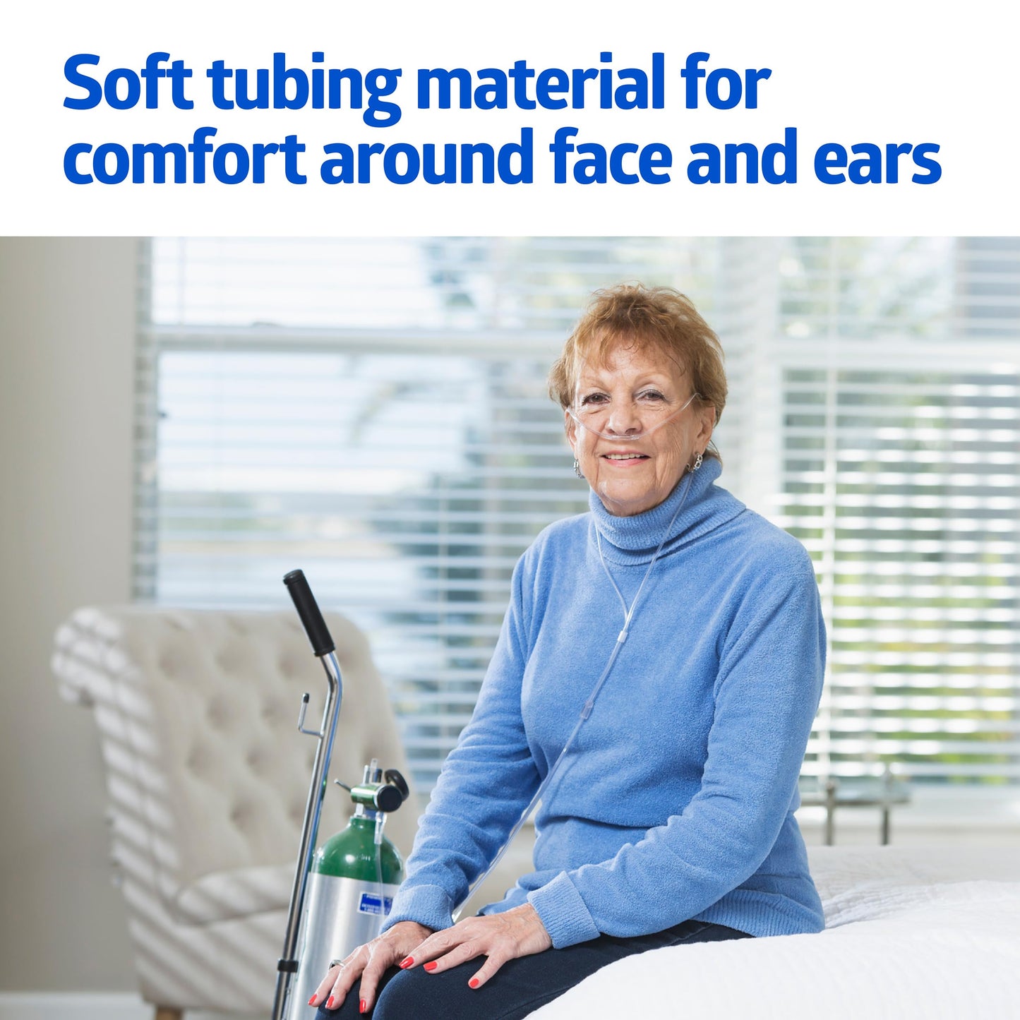 Medline Soft-Touch Adult Nasal Oxygen Cannula with Standard Connectors, 25' Tubing Length for Comfortable and Efficient Oxygen Delivery, Pack of 25