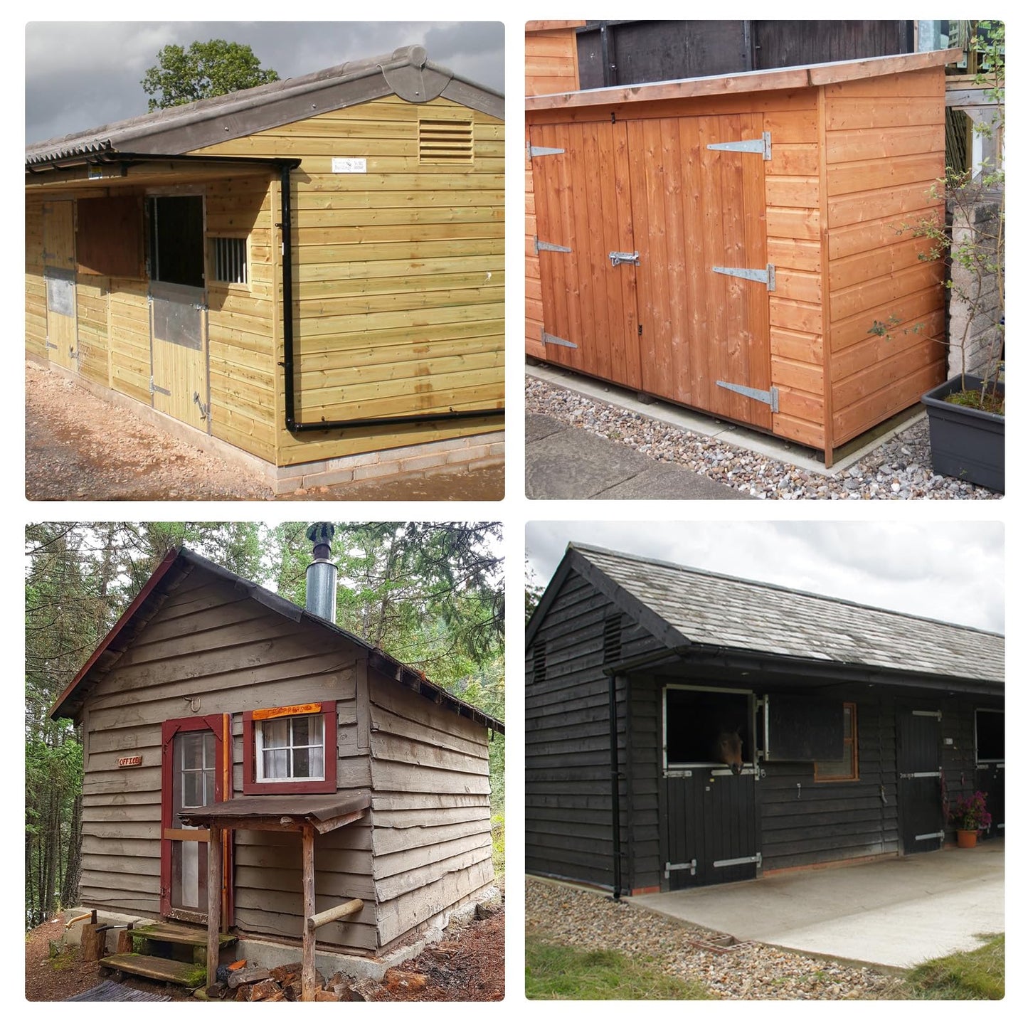 Hurrikom Shed Door Hardware Kit with Hinges, Latch, Lock, and Handle - Complete Gate Hardware Set for Your Shed Door