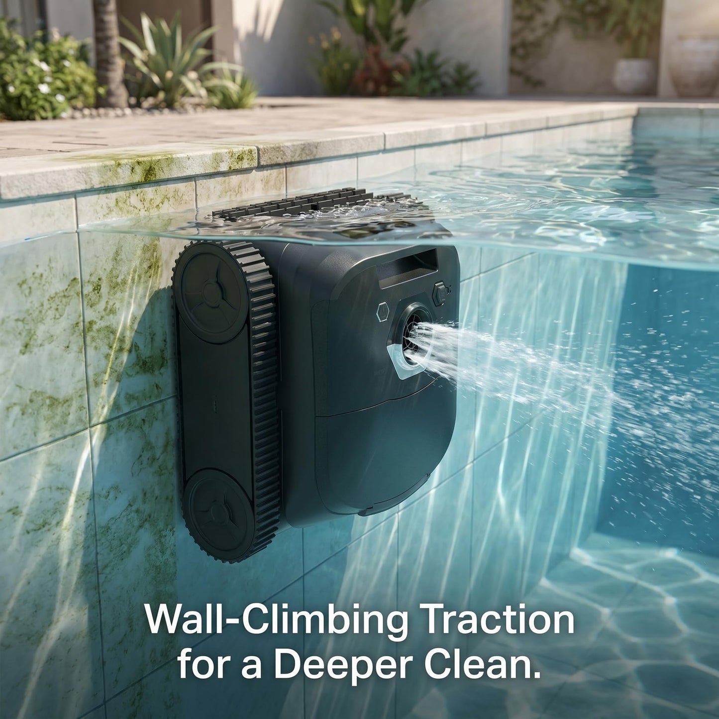 Robotic Pool Vacuum Cordless SP5-180 Min Runtime, 2.5H Fast Charge, 5550 GPH Suction, Wall & Waterline Scrubbing, Smart Navigation for Large Inground Pools Up to 3,229 Sq.Ft, 2026 Upgraded