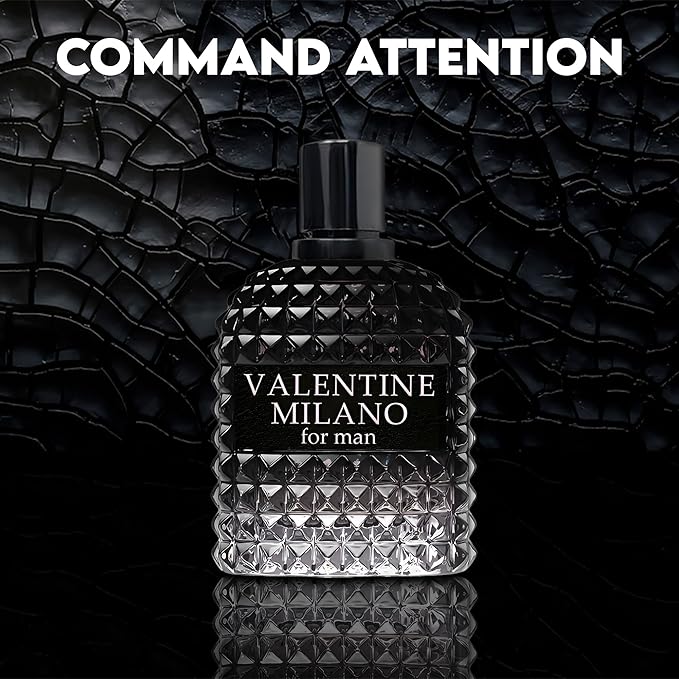 2PCS Valentine Milano/Vintage Hero Eau De Toilette for Men-Fresh,Romantic Scent Perfume for Men 3.4 Fl Oz Each Mens Cologne For All Skin Daily Used