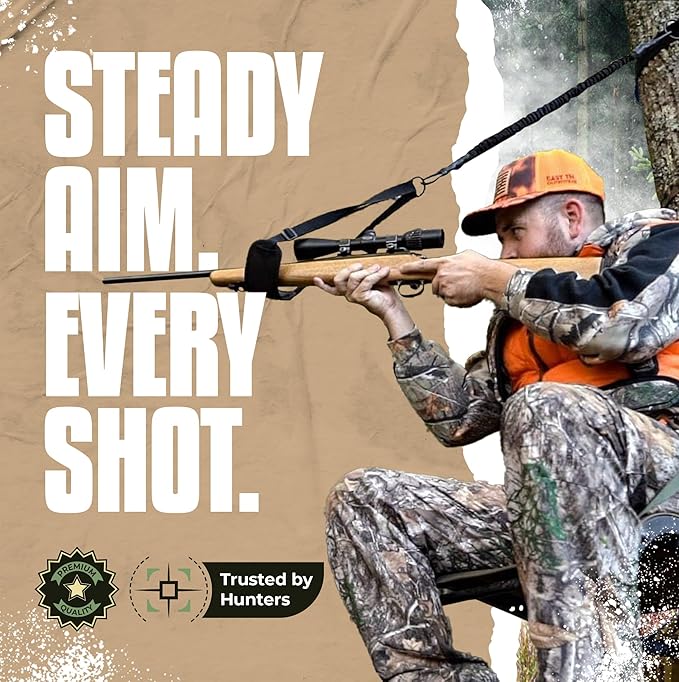 East TN Outfitters TreePod Shooting Rest – Tree Stand Rifle Retention System for Steady Aim & Hunting Support