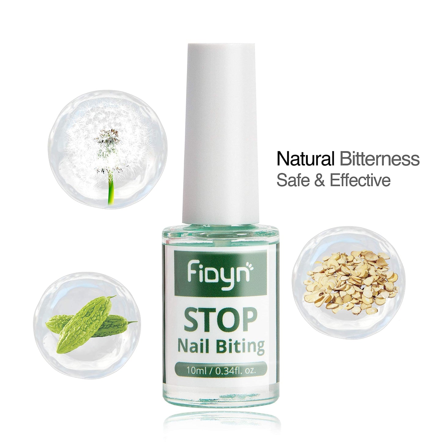 Fidyn No Bite Nail Polish, Nail Biting Treatment with Bitter Polish to Help Quit Nail Biting For Life and Also Help Stop Thumb S