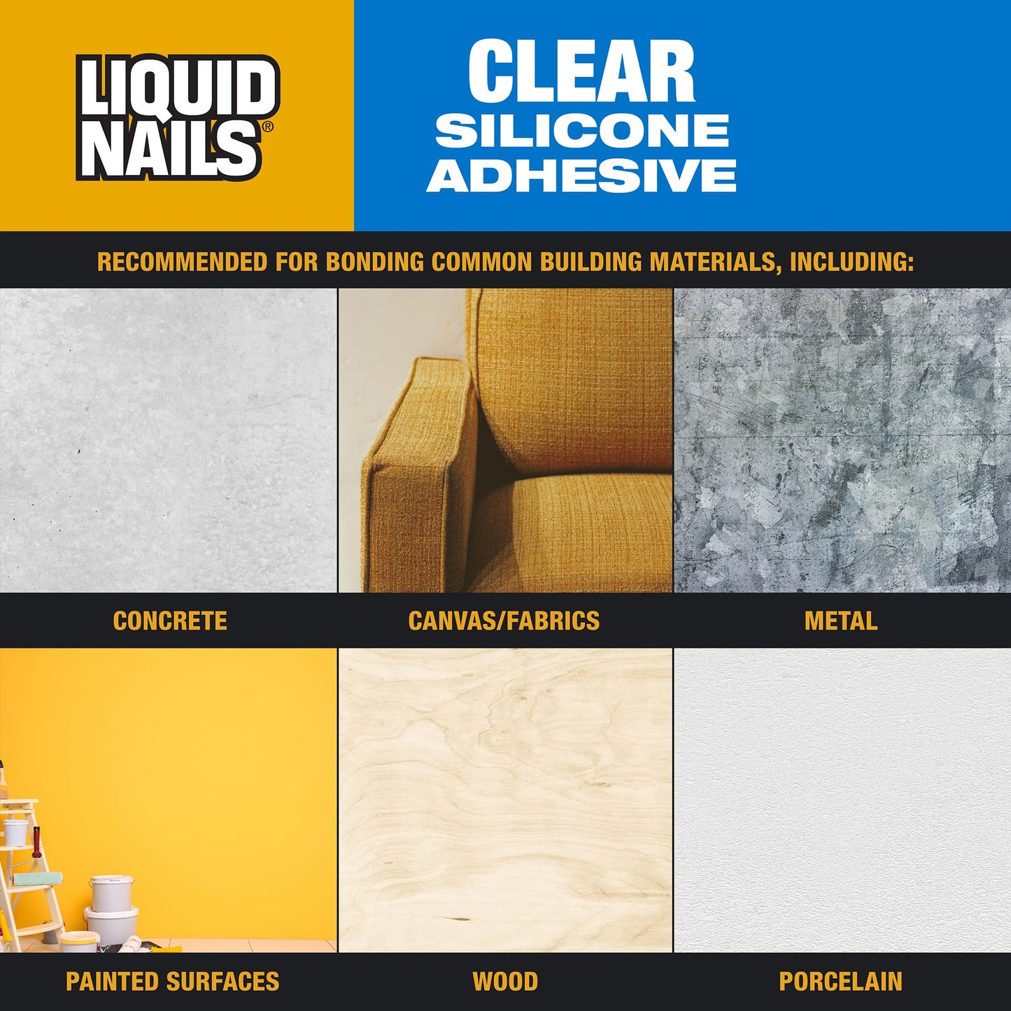 Liquid Nails Clear Small Projects Silicone Adhesive, 2.5 oz