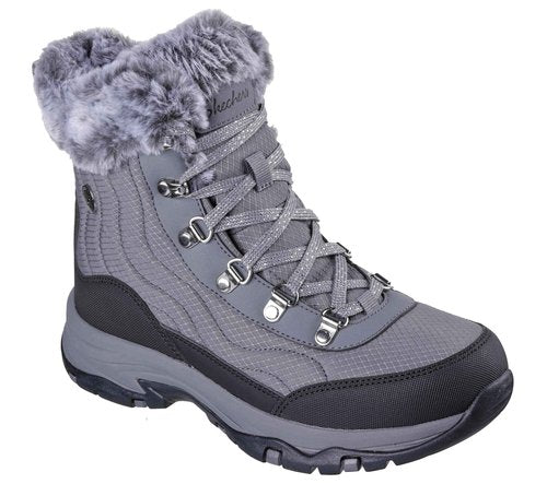 Skechers Women's Trego-Stormie Ankle Boot, Charcoal, 6