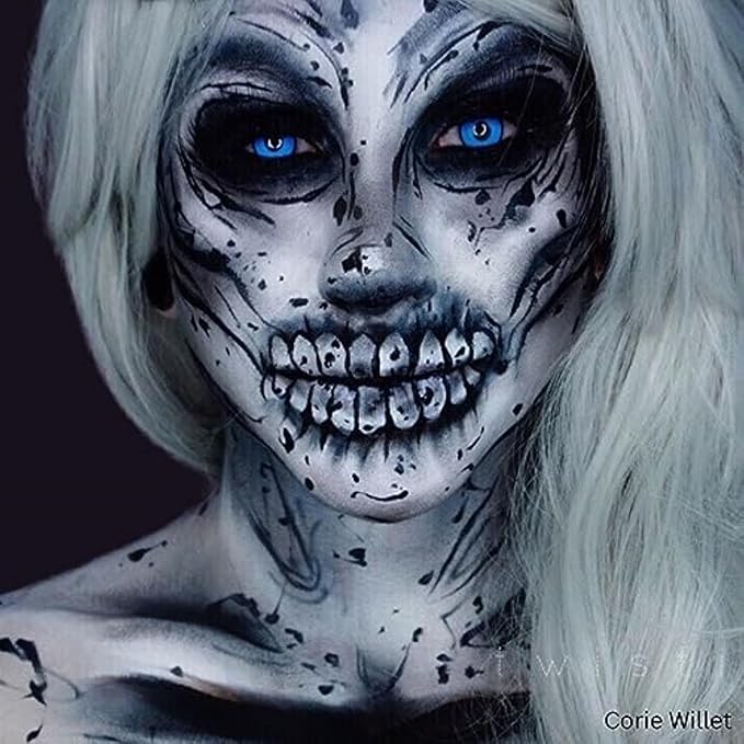 Mehron Makeup Liquid Makeup | Face Paint and Body Paint Perfect for Halloween, Cosplay I Air Brush Compatible (1 oz) (BLACK)