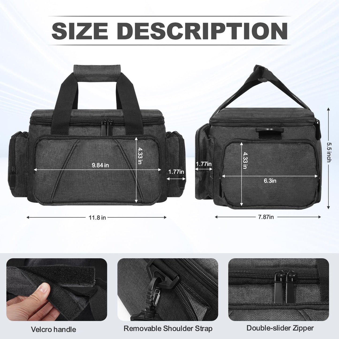 Lightweight CPAP Travel Bag for ResMed AirSense 10/11, Philips DreamStation, 3B Medical Luna G3, Compact & Portable Carry Case for CPAP Machine Supplies and Accessories, TSA-Friendly (Bag Only)
