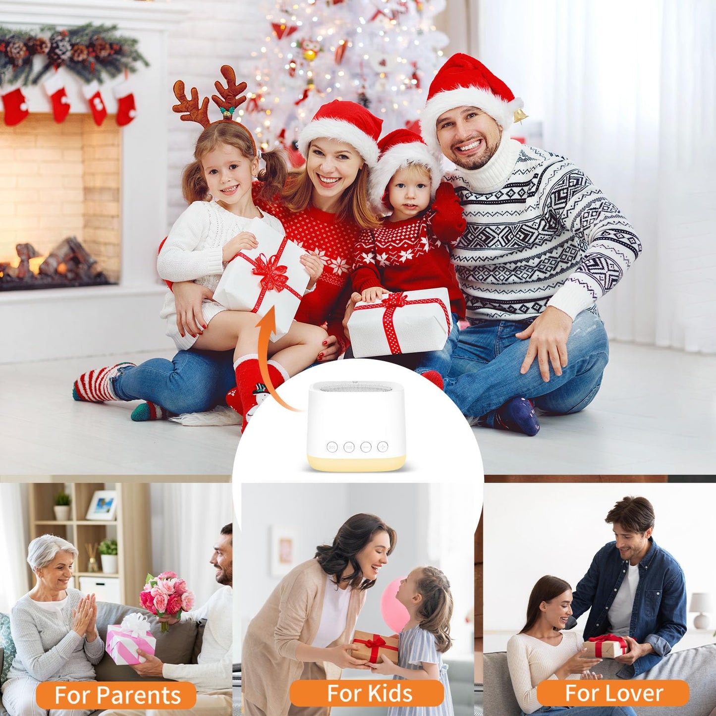 Portable Sound Machine for Sleep, White Noise Sound Machine for Travel with Night Light, Long-Lasting Power Mini Noise Machine with 16 Soothing Sounds,Memory,Timer for Adults Baby Office Privacy,Hotel