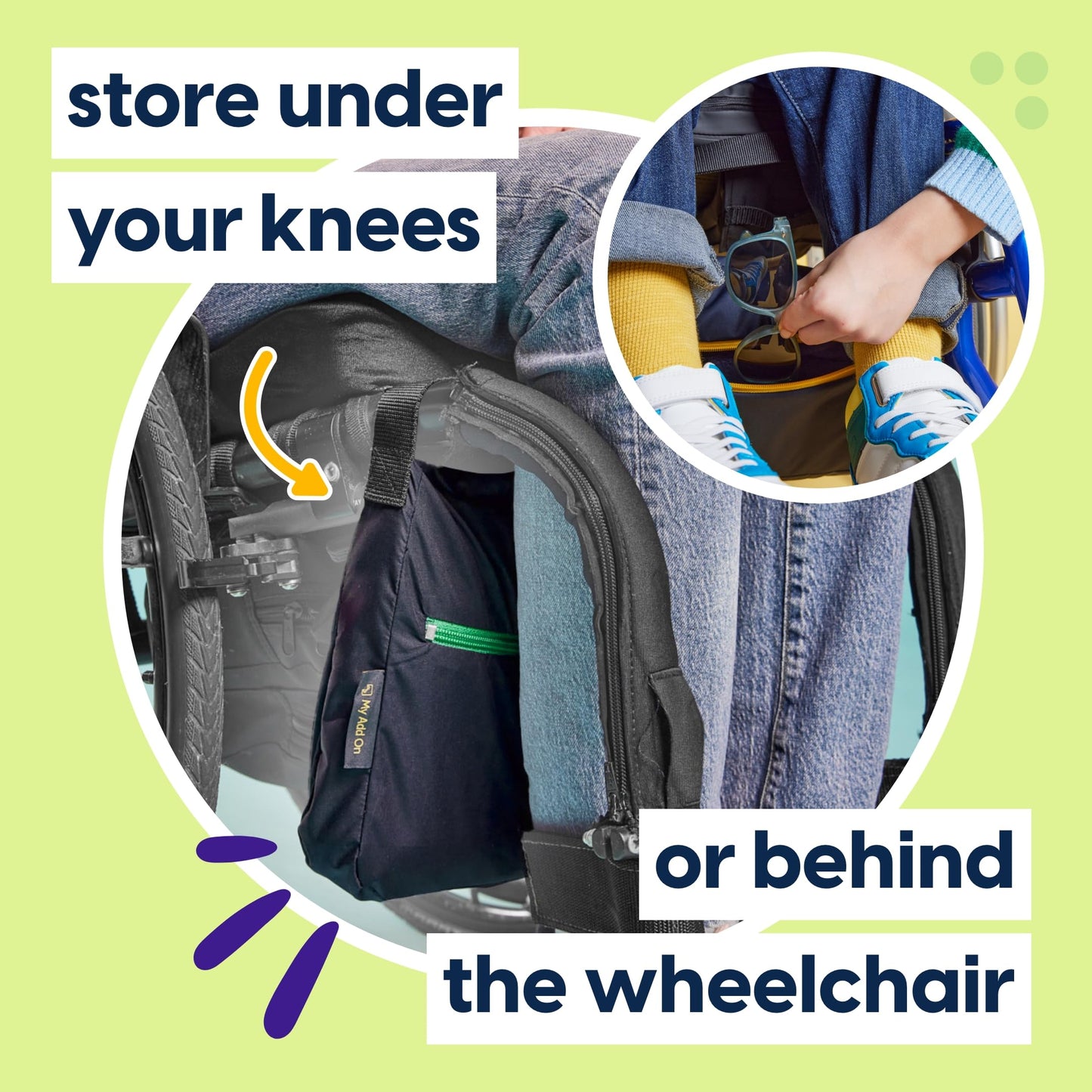 MyBlanket Winter, Compact Wheelchair Cozy with Warm Fleece Lining, Wind & Waterproof, Remain Seated, Leg Protection Rain Cover, for Manual & Electric Wheelchair Users, Powerchair, Mobility Scooter
