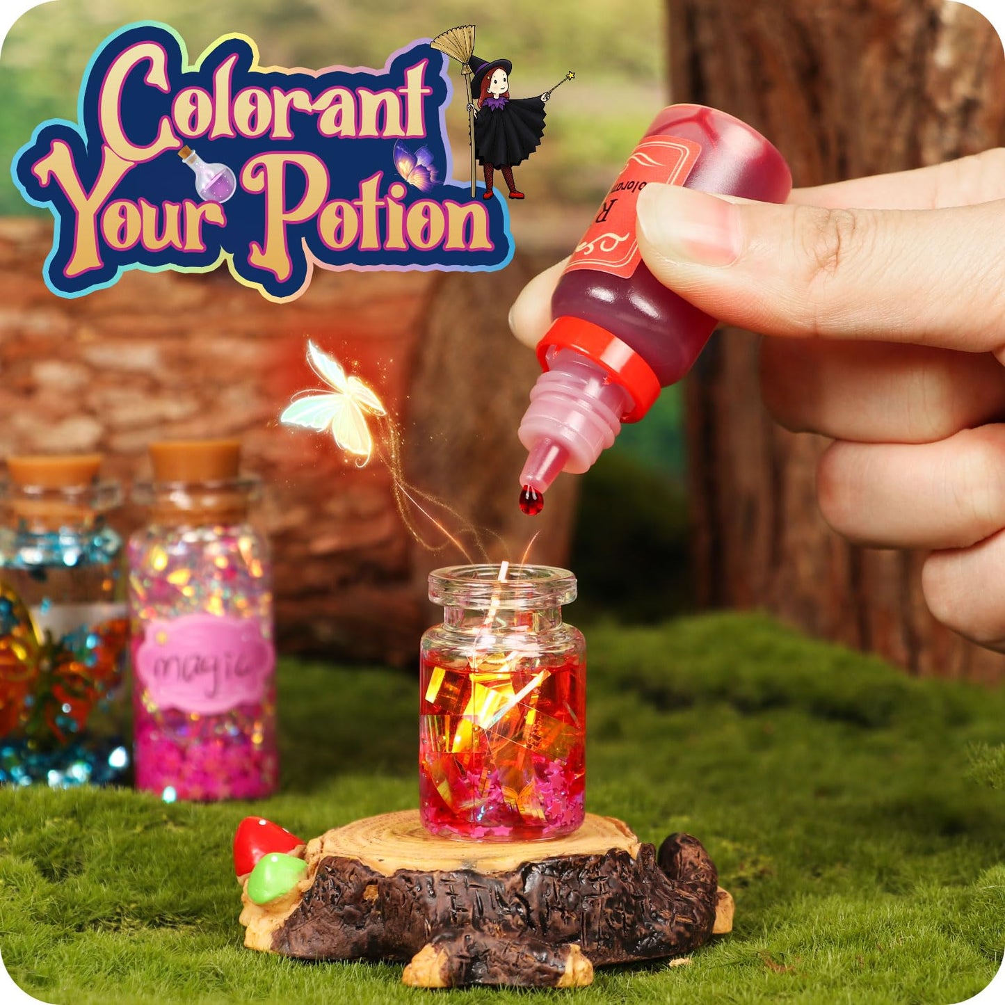 Alritz Fairy Mixies Potion Kits for Kids, 20 Bottles Magic DIY Mixies Potions, Christmas Decorations Families Party Ornaments Creative Crafts Toys Gifts for Girls and Boys Ages 6 7 8 9 10 11+